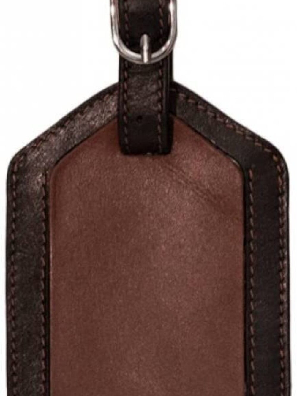 DJNY Genuine Leather Luggage Tag (set of 3) Black/Brown